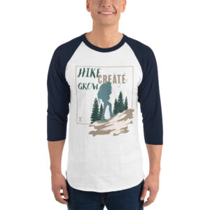 HIKE CREATE GROW 3/4 sleeve raglan shirt